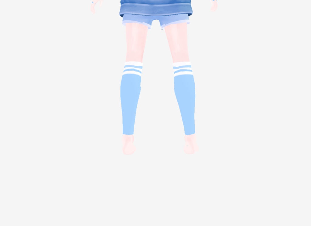 직접 그린 양말 파스텔 톤 하늘색 (소라 색) 양말 1종 2개 (하나는 통이 넓음)