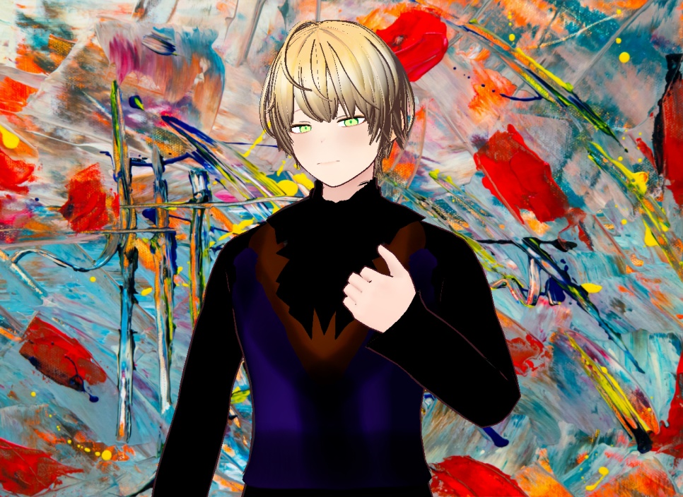 금발 남성 모델 VRM / 원본 VROID 따로