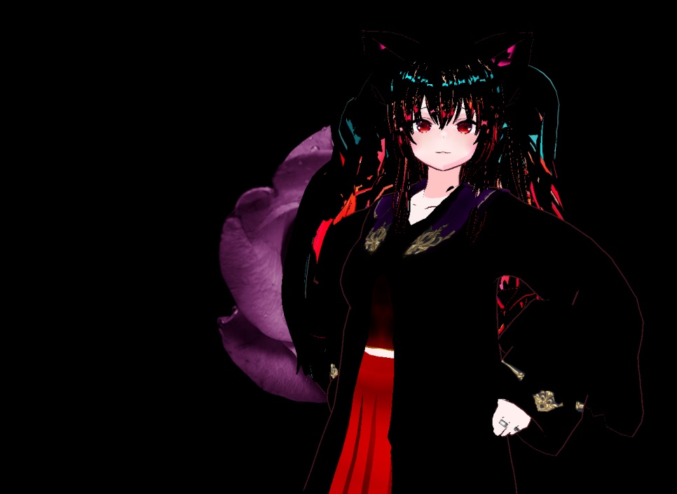 고양이 소녀 아바타 원본 파일 VROID + VRM (다양한 양갈래 머리 스타일은 추가 아이템을 사면 더 추가할수 있어요)