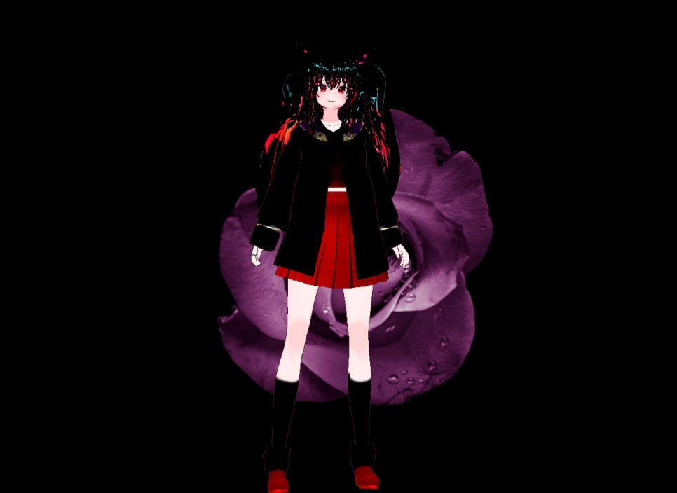 고양이 소녀 아바타 원본 파일 VROID + VRM (다양한 양갈래 머리 스타일은 추가 아이템을 사면 더 추가할수 있어요)