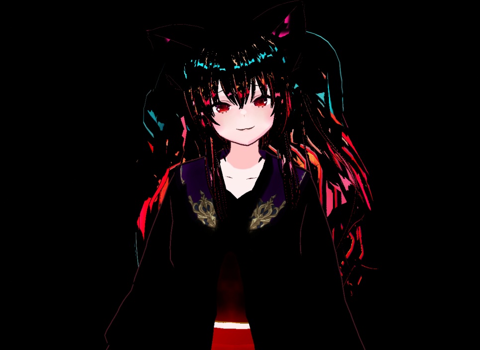 고양이 소녀 아바타 원본 파일 VROID + VRM (다양한 양갈래 머리 스타일은 추가 아이템을 사면 더 추가할수 있어요)