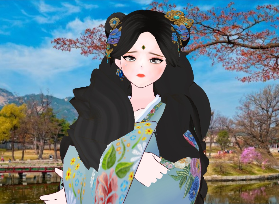 다양한 머리 스타일 + 의상 + 머리장식 등등 풀 아이템 세트 + 화장 및 얼굴 눈썹 + 귀걸이 장식 도안 의상 도안 도안들 까지 포함 풀 베이스 까지 + 한복 세트 한벌 더