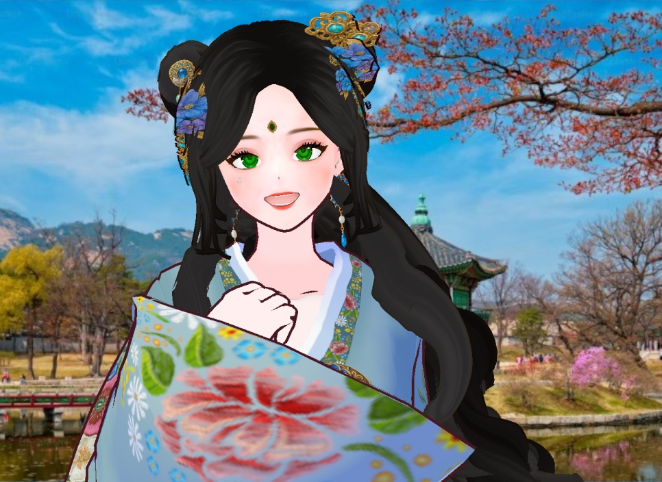 다양한 머리 스타일 + 의상 + 머리장식 등등 풀 아이템 세트 + 화장 및 얼굴 눈썹 + 귀걸이 장식 도안 의상 도안 도안들 까지 포함 풀 베이스 까지 + 한복 세트 한벌 더