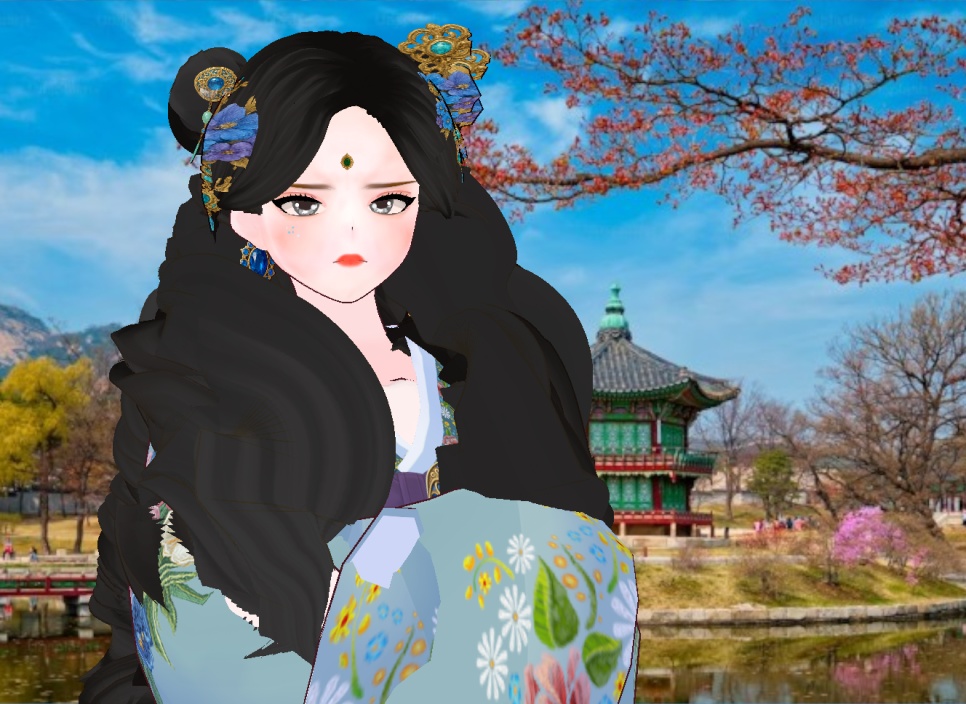 다양한 머리 스타일 + 의상 + 머리장식 등등 풀 아이템 세트 + 화장 및 얼굴 눈썹 + 귀걸이 장식 도안 의상 도안 도안들 까지 포함 풀 베이스 까지 + 한복 세트 한벌 더