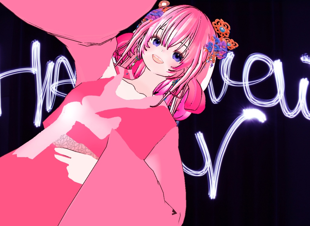 VRM+VROID 아바타 불러오기 + 원본 파일 + ( 3가지 앞머리 뒷머리 양갈래 ) 머리 스타일 아이템 + 머리 텍스쳐 / 따로 구매 가능 ( 세트 / 따로 판매 )