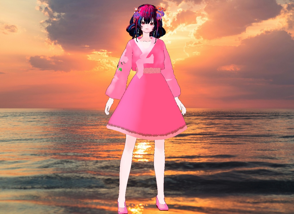 VRM+VROID 아바타 불러오기 + 원본 파일 + ( 3가지 앞머리 뒷머리 양갈래 ) 머리 스타일 아이템 + 머리 텍스쳐 / 따로 구매 가능 ( 세트 / 따로 판매 )