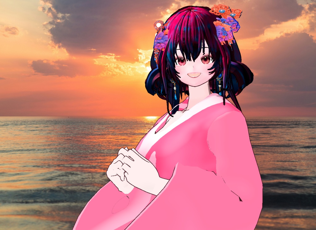 VRM+VROID 아바타 불러오기 + 원본 파일 + ( 3가지 앞머리 뒷머리 양갈래 ) 머리 스타일 아이템 + 머리 텍스쳐 / 따로 구매 가능 ( 세트 / 따로 판매 )