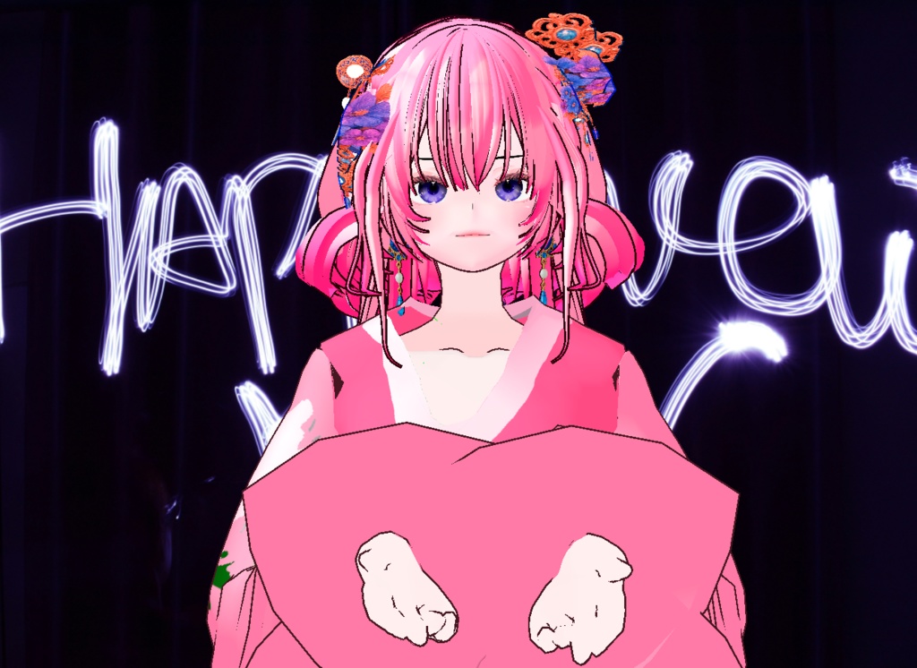 VRM+VROID 아바타 불러오기 + 원본 파일 + ( 3가지 앞머리 뒷머리 양갈래 ) 머리 스타일 아이템 + 머리 텍스쳐 / 따로 구매 가능 ( 세트 / 따로 판매 )