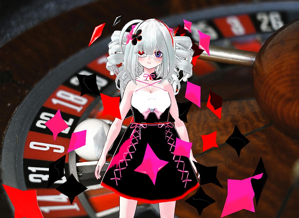 VRM+VROID+의상 및 다양한 커스텀 아이템 ( 따로 개별 구매 / 세트 구매 가능 ) 카지노 소녀