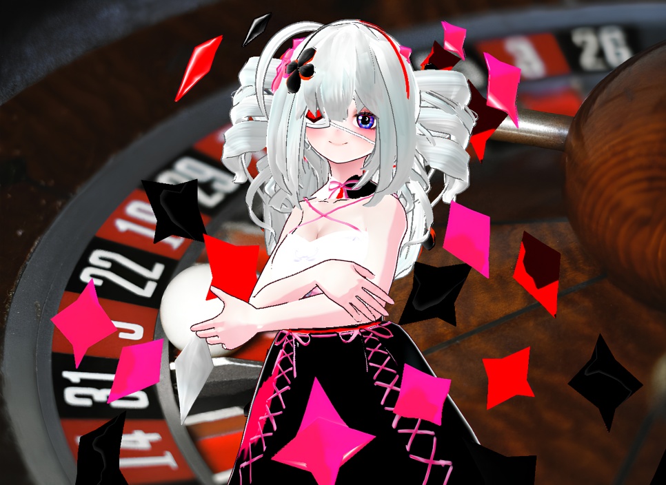 VRM+VROID+의상 및 다양한 커스텀 아이템 ( 따로 개별 구매 / 세트 구매 가능 ) 카지노 소녀