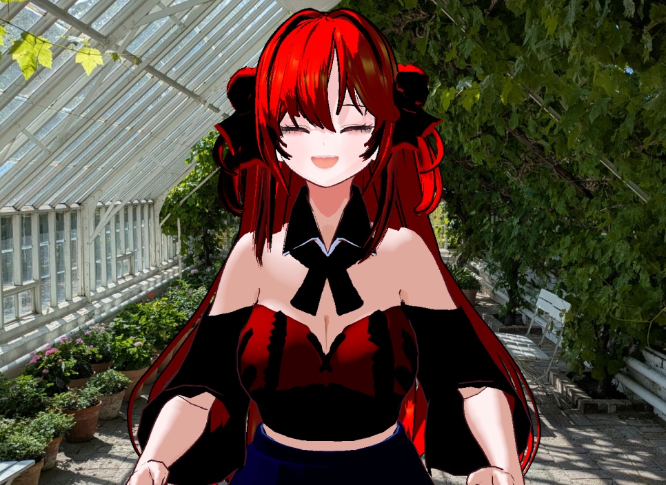 다양한 VRM+VROID+의상 및 다양한 커스텀 아이템 ( 따로 개별 구매 / 세트 구매 가능 ) 빨간 만화같은 소녀