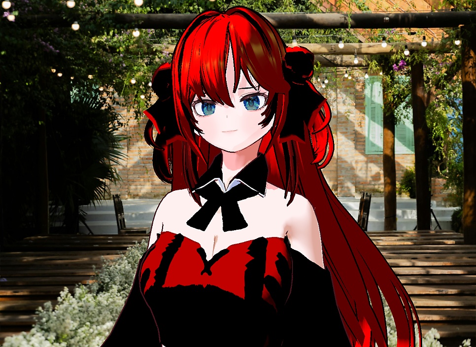 다양한 VRM+VROID+의상 및 다양한 커스텀 아이템 ( 따로 개별 구매 / 세트 구매 가능 ) 빨간 만화같은 소녀