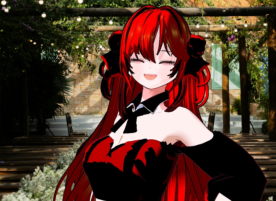 다양한 VRM+VROID+의상 및 다양한 커스텀 아이템 ( 따로 개별 구매 / 세트 구매 가능 ) 빨간 만화같은 소녀