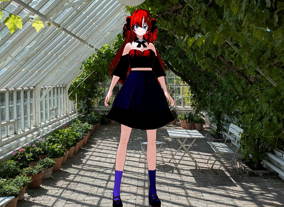 다양한 VRM+VROID+의상 및 다양한 커스텀 아이템 ( 따로 개별 구매 / 세트 구매 가능 ) 빨간 만화같은 소녀
