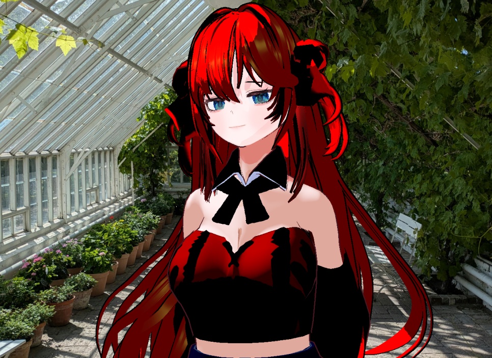 다양한 VRM+VROID+의상 및 다양한 커스텀 아이템 ( 따로 개별 구매 / 세트 구매 가능 ) 빨간 만화같은 소녀