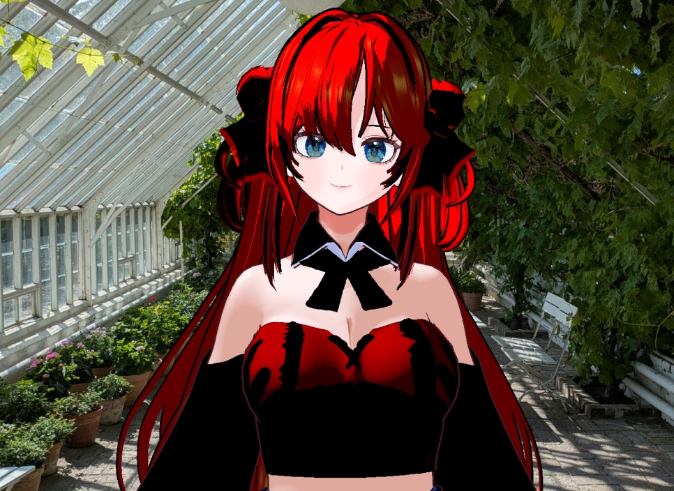 다양한 VRM+VROID+의상 및 다양한 커스텀 아이템 ( 따로 개별 구매 / 세트 구매 가능 ) 빨간 만화같은 소녀