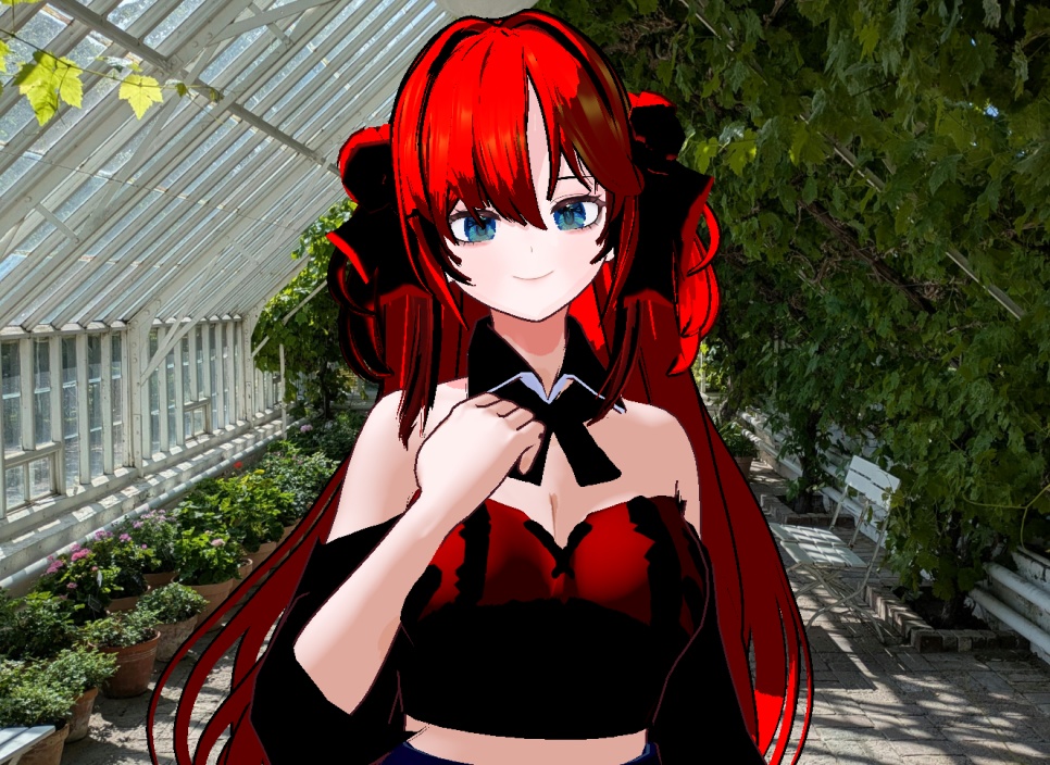 다양한 VRM+VROID+의상 및 다양한 커스텀 아이템 ( 따로 개별 구매 / 세트 구매 가능 ) 빨간 만화같은 소녀