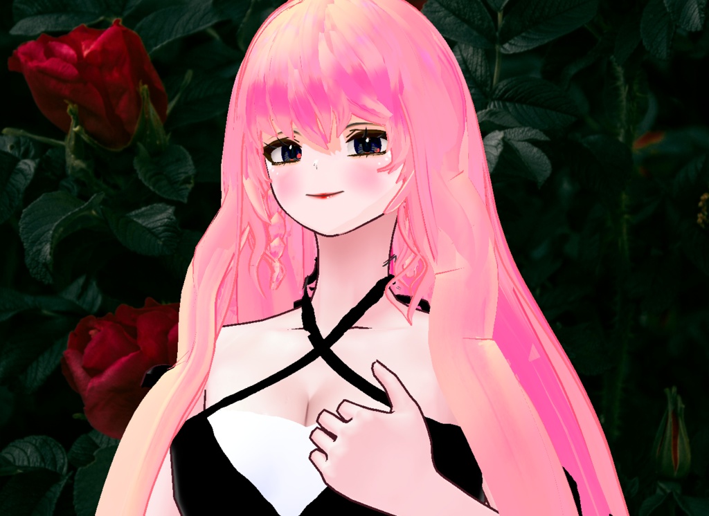 VRM+VROID+의상 및 다양한 커스텀 아이템 ( 마지막 사진 참고 ) / 머리카락 색상 텍스쳐 오류 있음 표기 / 얘만 바꾸면 쓸만하고 예쁘실 거에요
