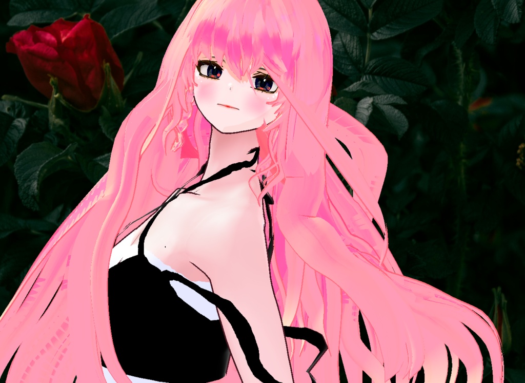 VRM+VROID+의상 및 다양한 커스텀 아이템 ( 마지막 사진 참고 ) / 머리카락 색상 텍스쳐 오류 있음 표기 / 얘만 바꾸면 쓸만하고 예쁘실 거에요