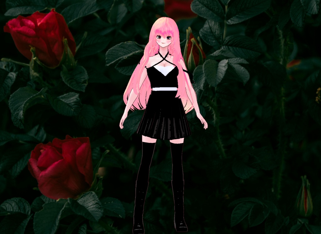 VRM+VROID+의상 및 다양한 커스텀 아이템 ( 마지막 사진 참고 ) / 머리카락 색상 텍스쳐 오류 있음 표기 / 얘만 바꾸면 쓸만하고 예쁘실 거에요