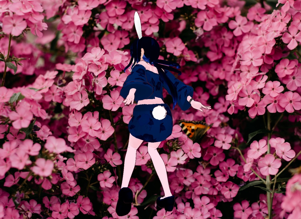 VRM+VROID+의상 및 머리스타일 아이템 / 묶은 머리도 같이 들어 있어요 / 머리스타일 2가지 버전