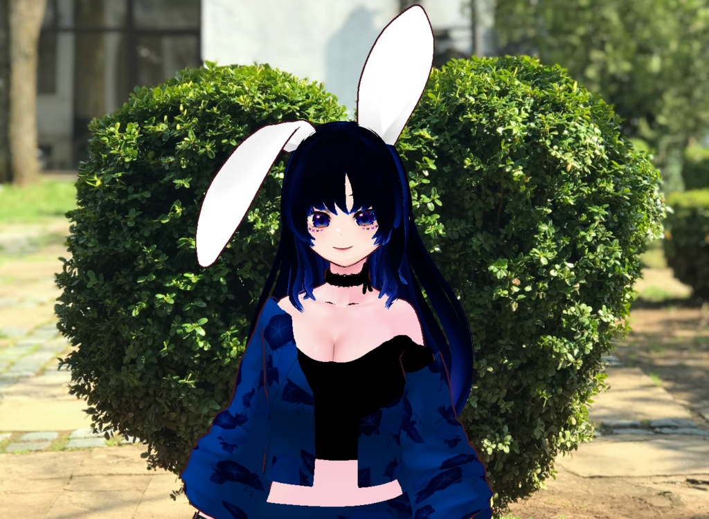 VRM+VROID+의상 및 머리스타일 아이템 / 묶은 머리도 같이 들어 있어요 / 머리스타일 2가지 버전