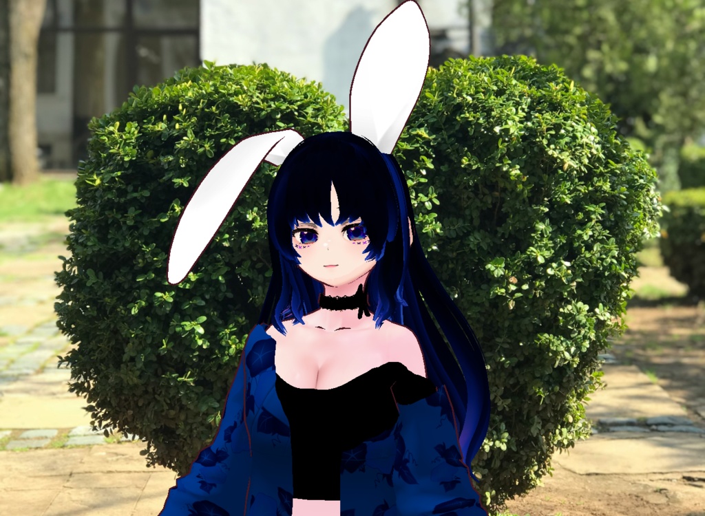 VRM+VROID+의상 및 머리스타일 아이템 / 묶은 머리도 같이 들어 있어요 / 머리스타일 2가지 버전