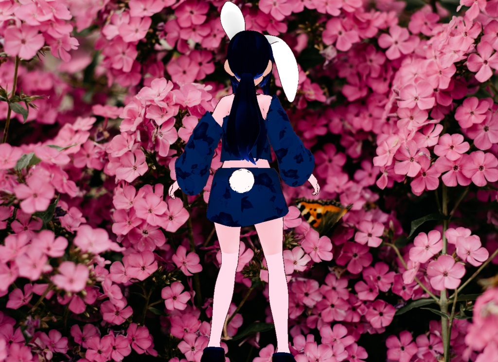 VRM+VROID+의상 및 머리스타일 아이템 / 묶은 머리도 같이 들어 있어요 / 머리스타일 2가지 버전