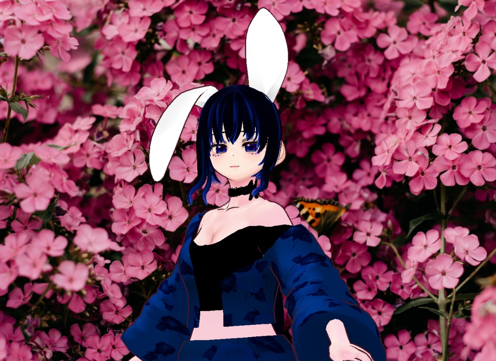 VRM+VROID+의상 및 머리스타일 아이템 / 묶은 머리도 같이 들어 있어요 / 머리스타일 2가지 버전