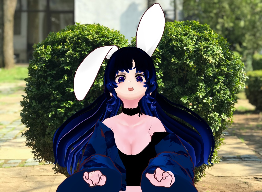 VRM+VROID+의상 및 머리스타일 아이템 / 묶은 머리도 같이 들어 있어요 / 머리스타일 2가지 버전