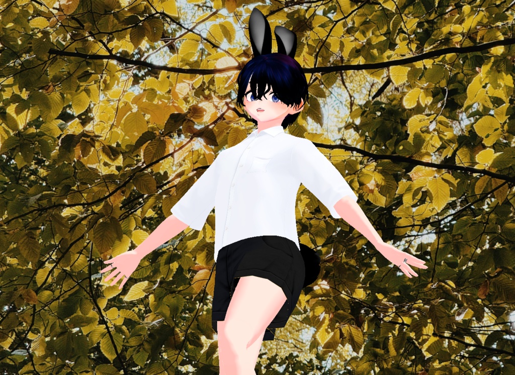 VRM+VROID+의상 및 머리스타일 아이템 / 토끼 소년