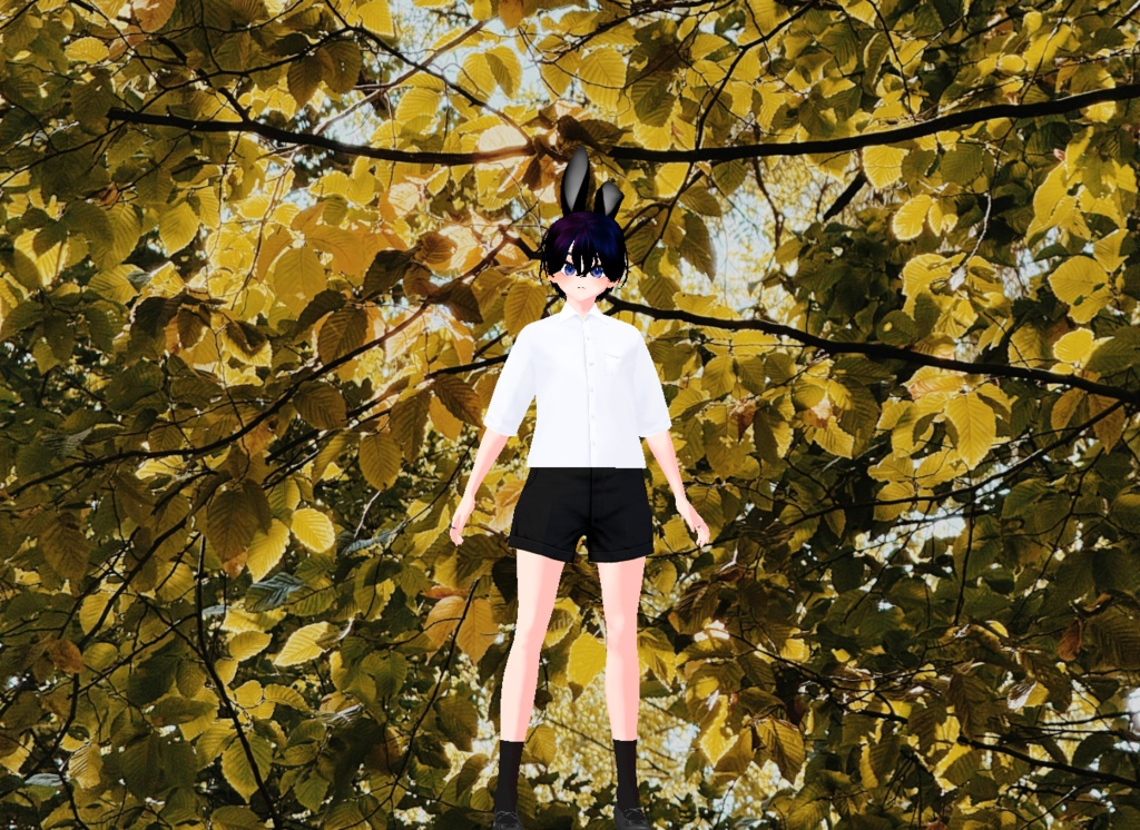 VRM+VROID+의상 및 머리스타일 아이템 / 토끼 소년