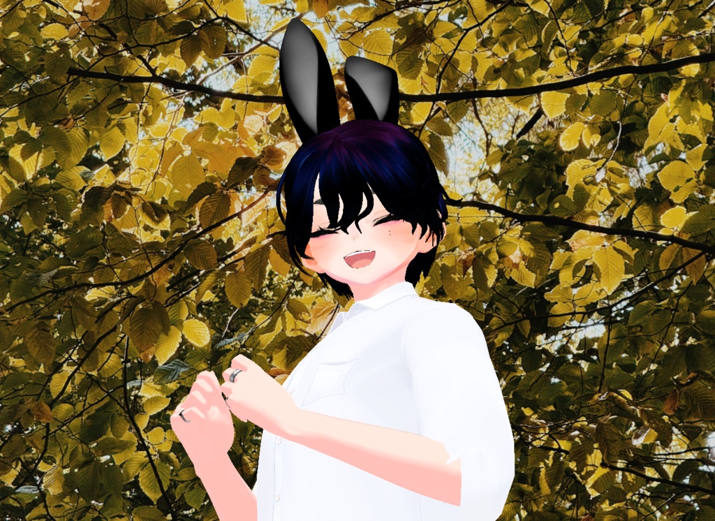 VRM+VROID+의상 및 머리스타일 아이템 / 토끼 소년