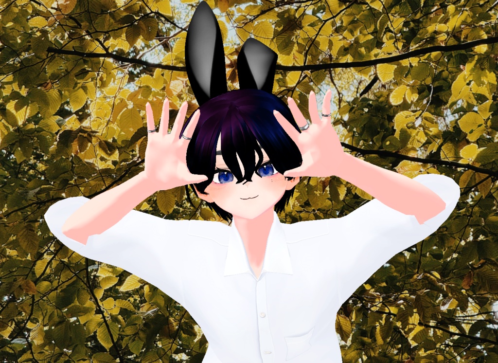 VRM+VROID+의상 및 머리스타일 아이템 / 토끼 소년