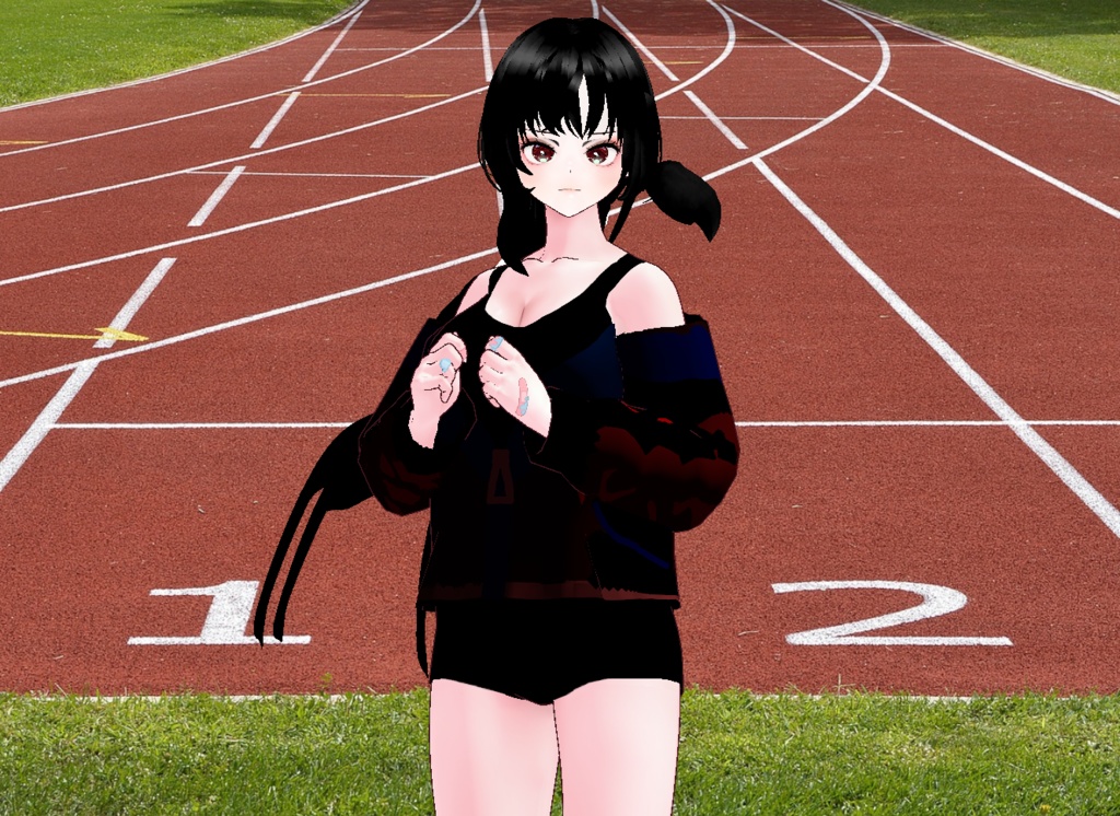 VRM+VROID+의상 및 머리스타일 아이템 / 달리기 소녀