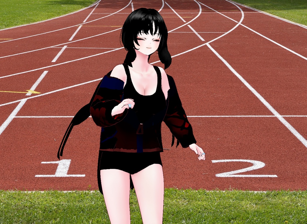 VRM+VROID+의상 및 머리스타일 아이템 / 달리기 소녀