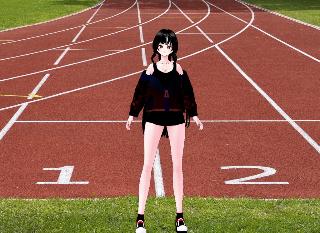 VRM+VROID+의상 및 머리스타일 아이템 / 달리기 소녀