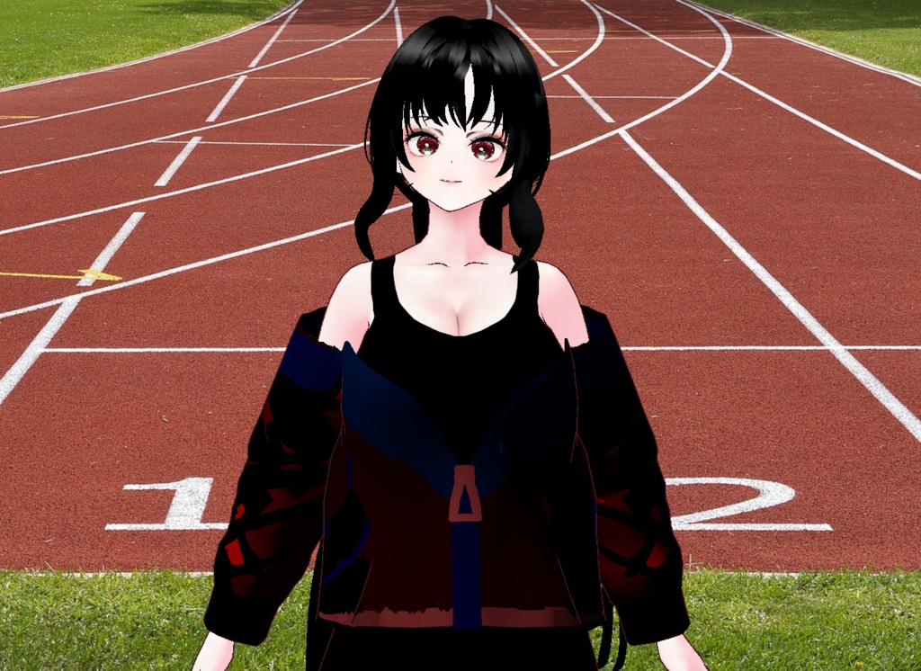 VRM+VROID+의상 및 머리스타일 아이템 / 달리기 소녀