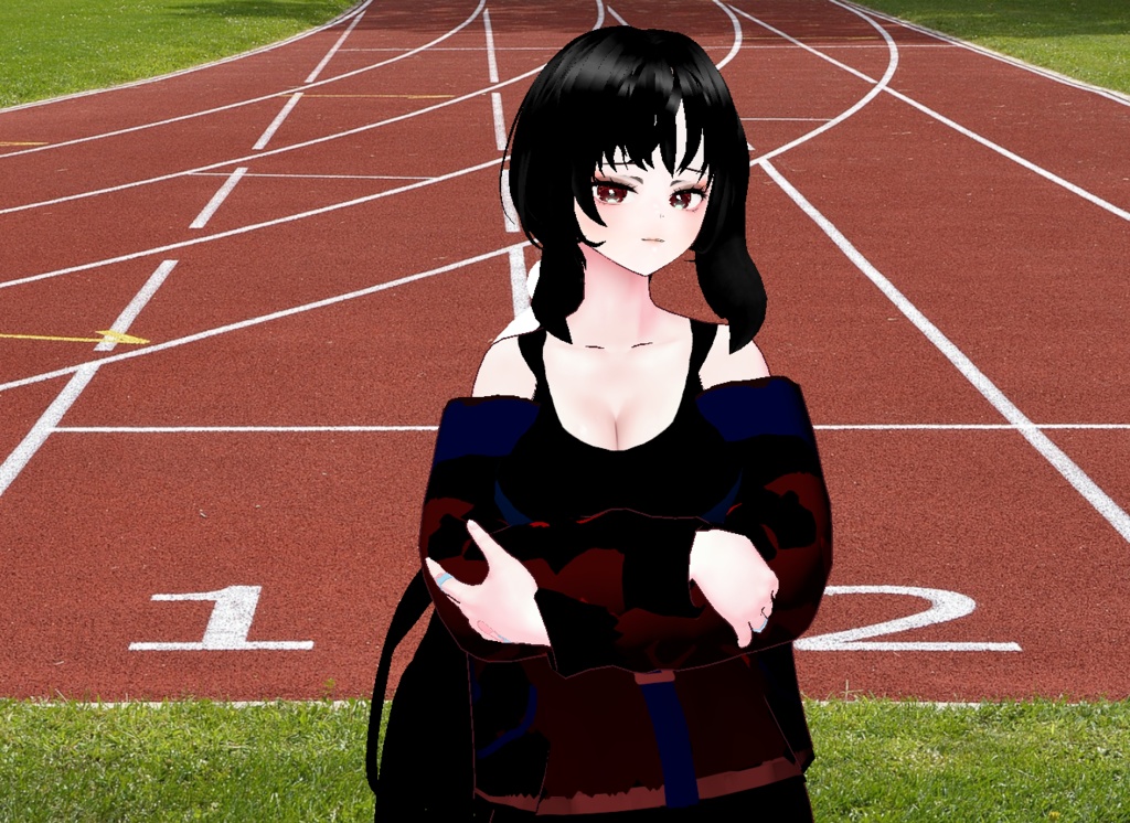 VRM+VROID+의상 및 머리스타일 아이템 / 달리기 소녀