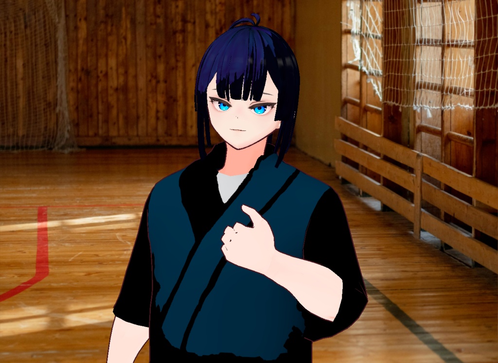 VRM+VROID+의상 및 머리스타일 아이템 / 검도 소년