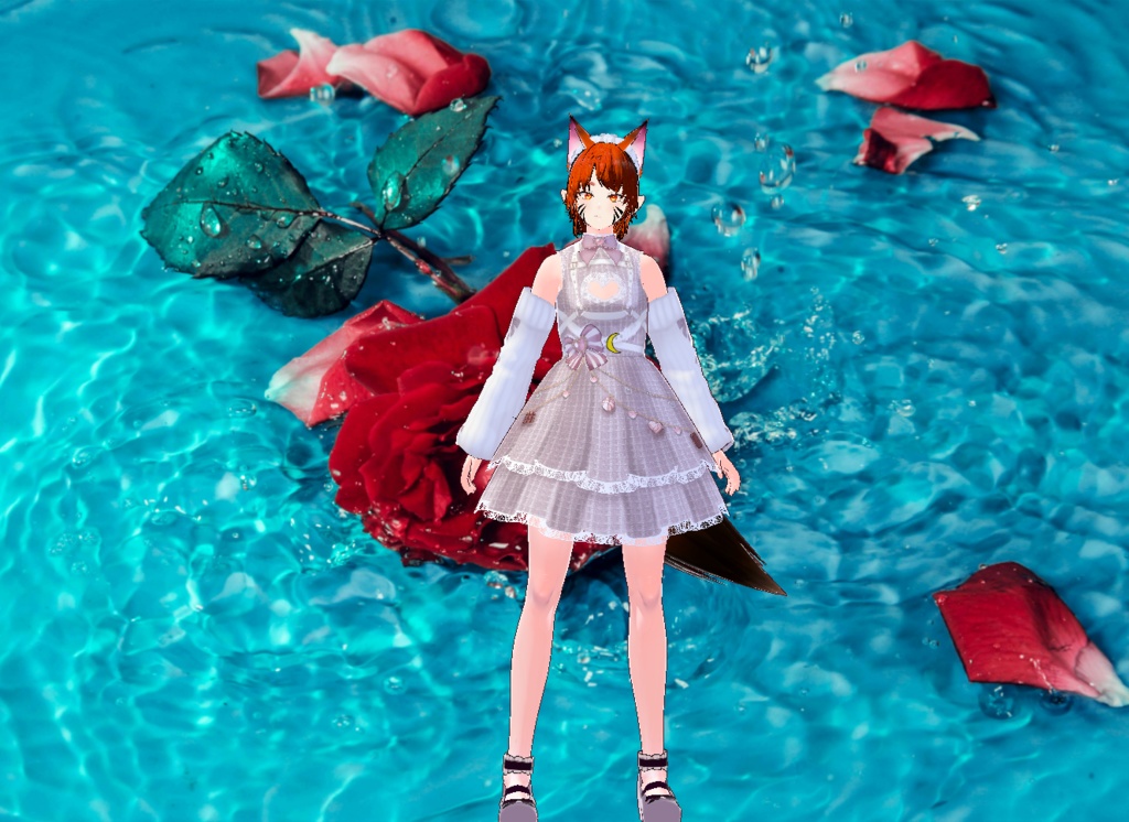 VROID 의상없이 및 머리스타일 및 얼굴 아이템 만 / 원본 파일 이나 VRM 없음 / 여우 소년