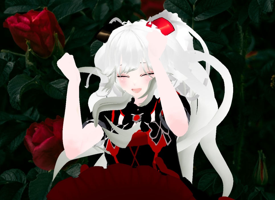 VRM+VROID+의상 및 머리스타일 아이템 / 백설 공주 컨셉 리본 머리 소녀