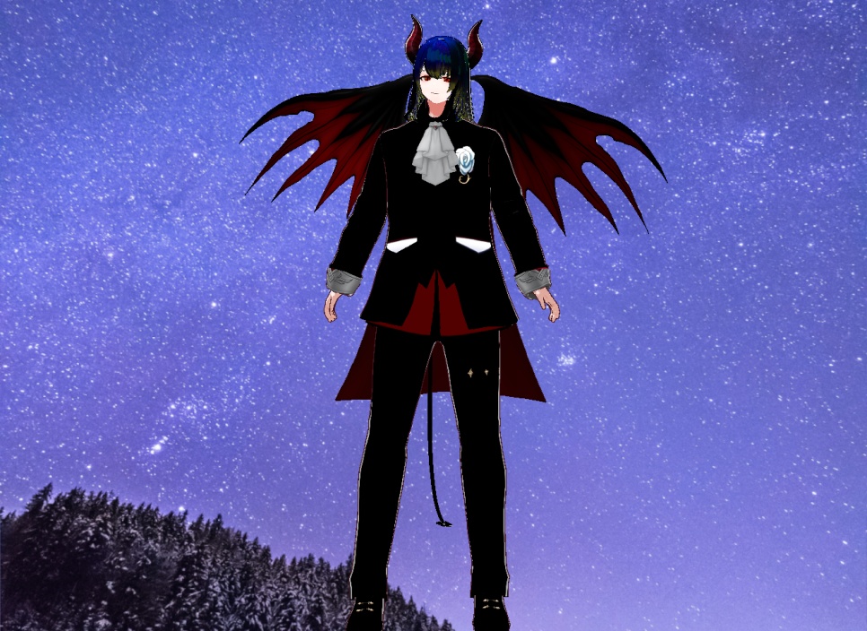 VRM+의상 및 머리스타일 아이템 , 원본파일 없음 VROID X / 악마 남성