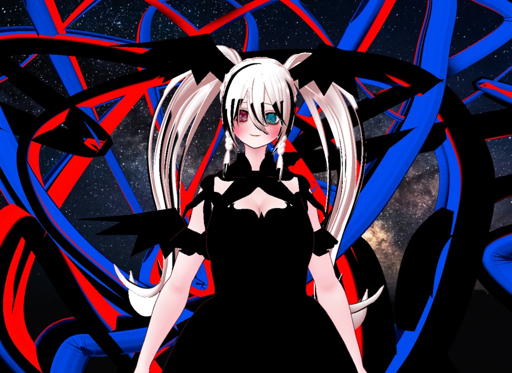 VRM+VROID+의상 및 머리스타일 아이템 / 얀데레 악마 소녀