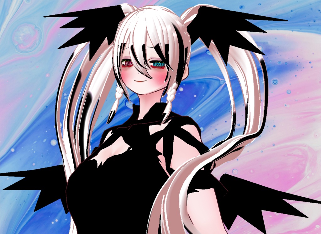 VRM+VROID+의상 및 머리스타일 아이템 / 얀데레 악마 소녀