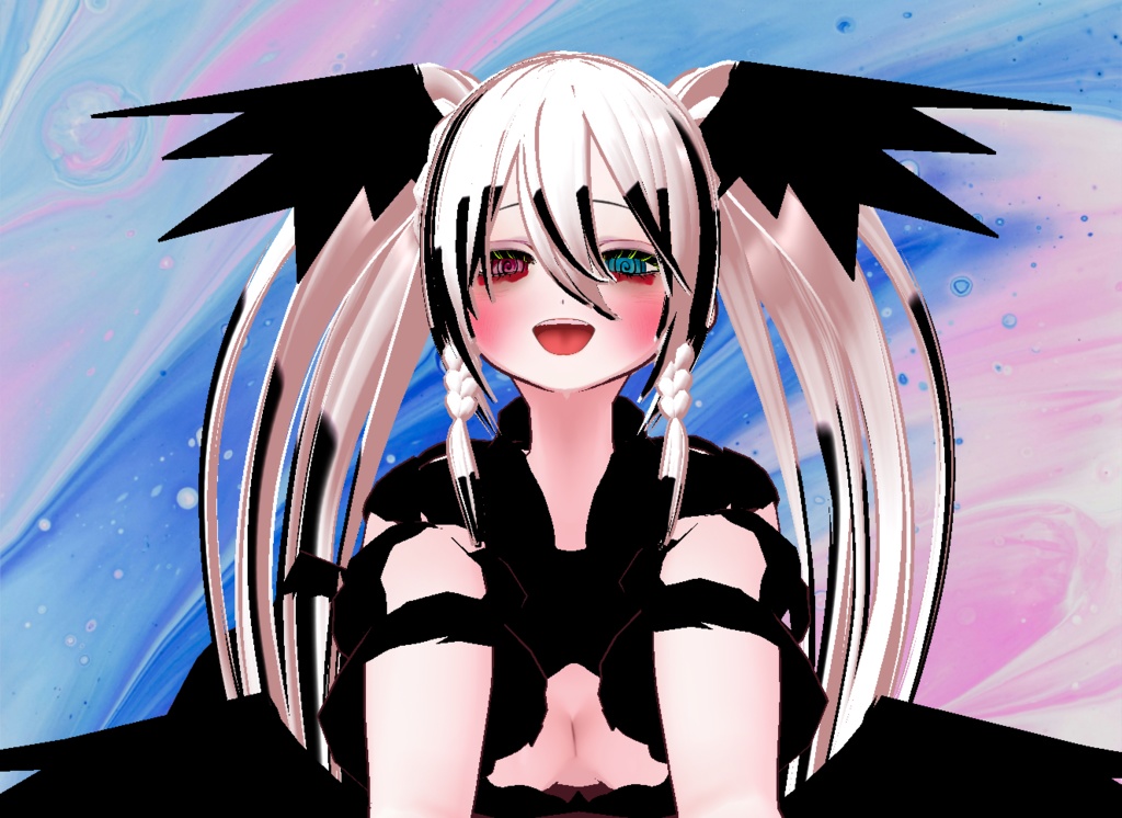 VRM+VROID+의상 및 머리스타일 아이템 / 얀데레 악마 소녀