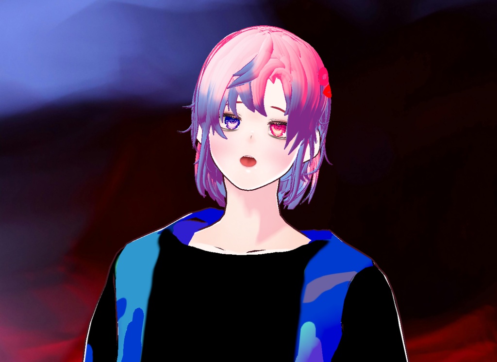 VRM+VROID+의상 및 머리스타일 아이템 / 묶은 머리 남캐 ( 머리색상 4가지 버전 ) - 하나는 연한 핑크라 사진 상으론 없지만 아이템은 있으니 안심 하세요