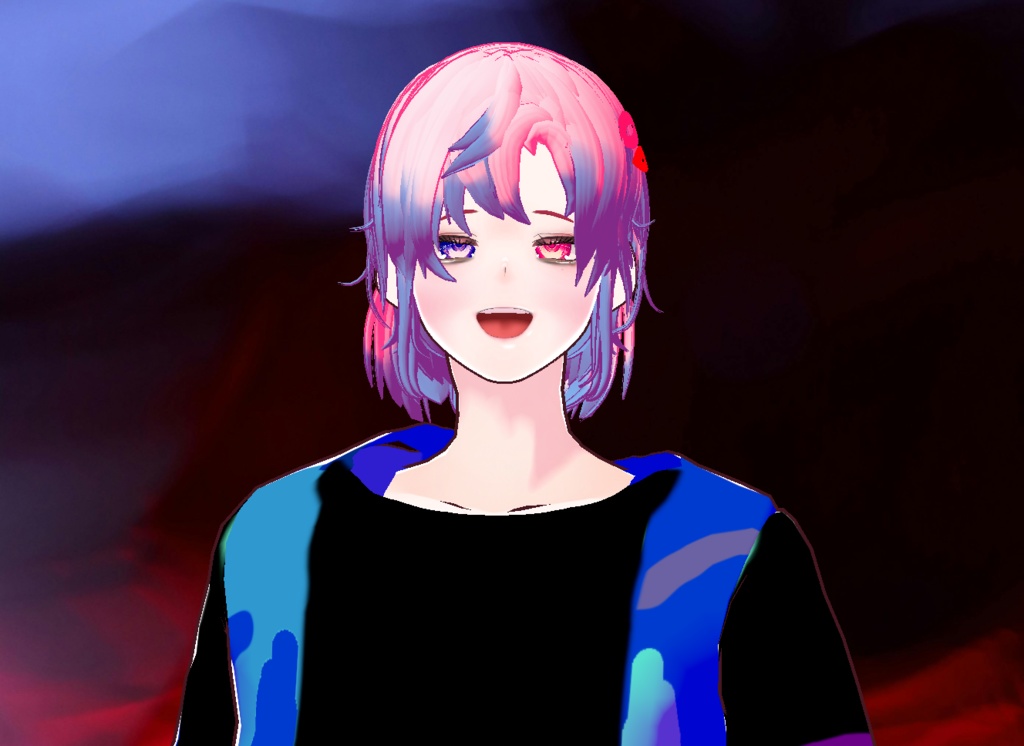 VRM+VROID+의상 및 머리스타일 아이템 / 묶은 머리 남캐 ( 머리색상 4가지 버전 ) - 하나는 연한 핑크라 사진 상으론 없지만 아이템은 있으니 안심 하세요