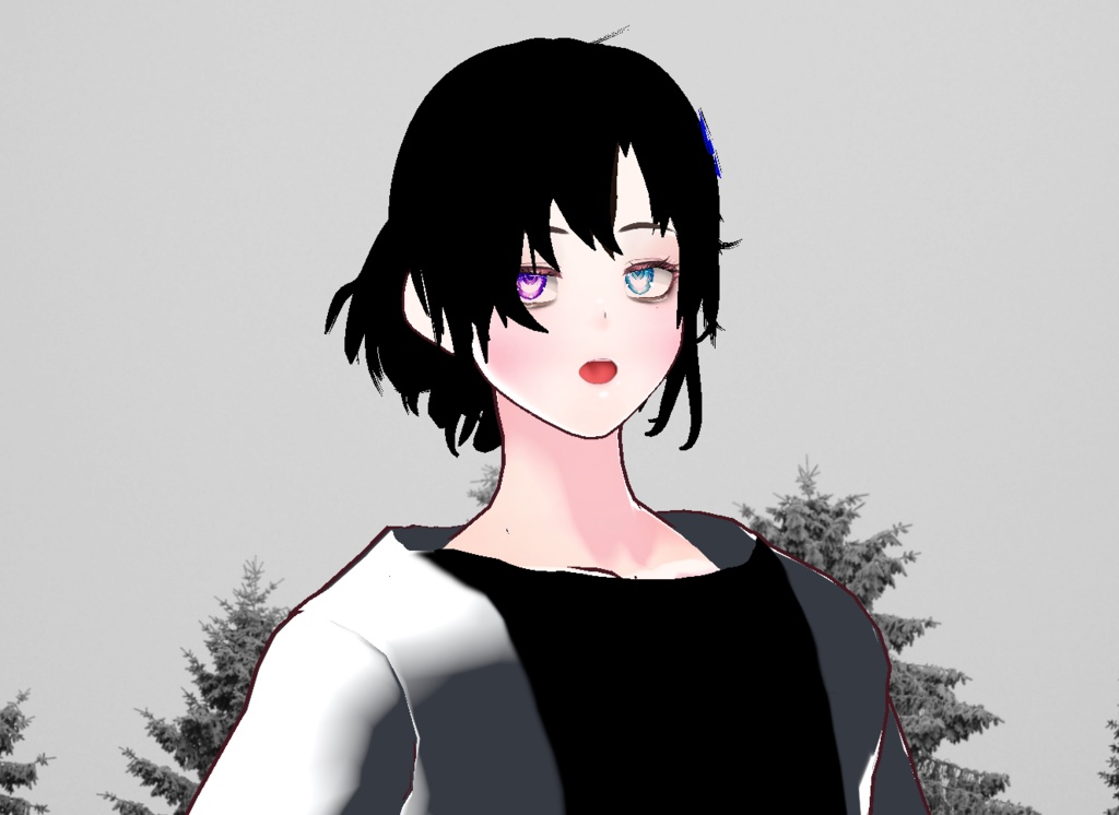 VRM+VROID+의상 및 머리스타일 아이템 / 묶은 머리 남캐 ( 머리색상 4가지 버전 ) - 하나는 연한 핑크라 사진 상으론 없지만 아이템은 있으니 안심 하세요