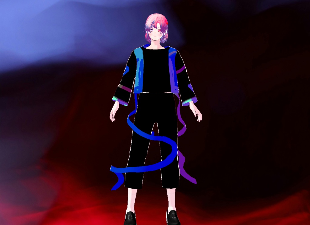 VRM+VROID+의상 및 머리스타일 아이템 / 묶은 머리 남캐 ( 머리색상 4가지 버전 ) - 하나는 연한 핑크라 사진 상으론 없지만 아이템은 있으니 안심 하세요